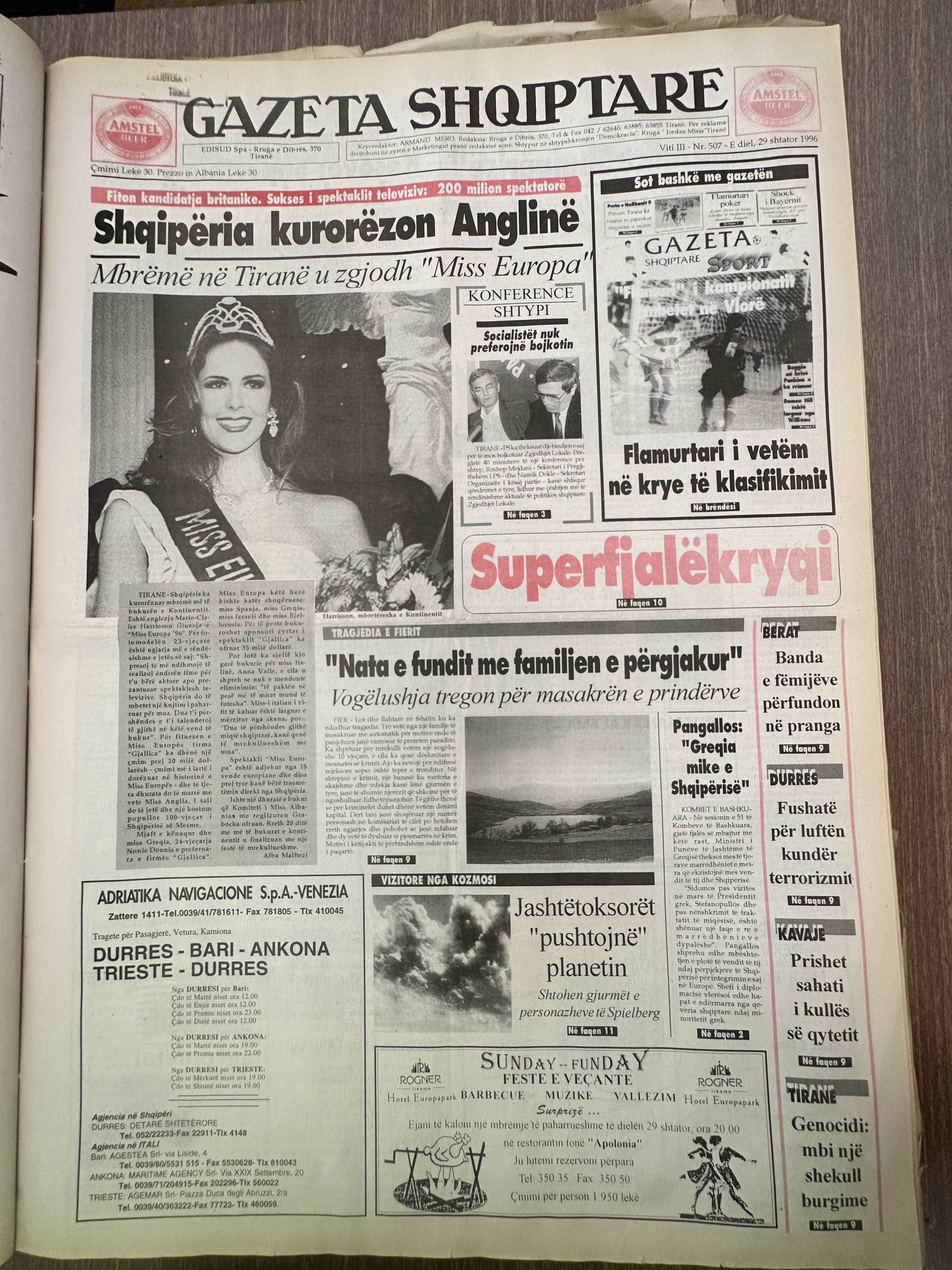 Gazeta Shqiptare 1996-09-29